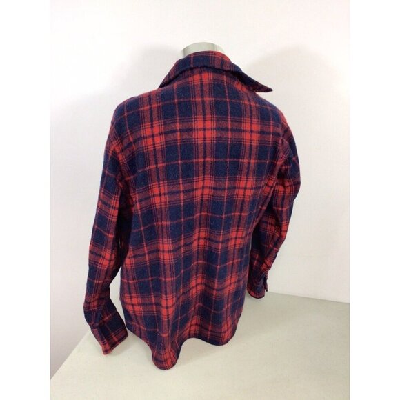 Christopher Rand Wool Plaid Shirt Mens Medium - Picture 4 of 6